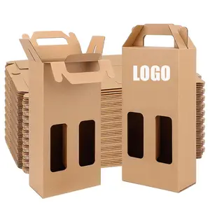 Factory Custom Logo Wine Carrying Box Lead The Industry Competitive Price Wine Paper Box