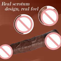 Dildo extra large en PVC imperméable de 36 cm, avec base ventouse réaliste de 28 cm, jouet sexuel mains libres pour femme, sensation de toucher réel