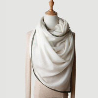 Écharpes et châles longs en laine pour femme, design personnalisé, tricotés unis, cache-cou HAIBEI coupe-vent, respirant et à séchage rapide pour l'hiver