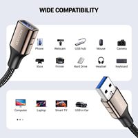 10FT USB-Verlängerung kabel USB 3.0-Verlängerungskabel Typ A Stecker auf Buchse5Gbps Daten übertragung für Tastatur, Drucker, Kamera, Maus