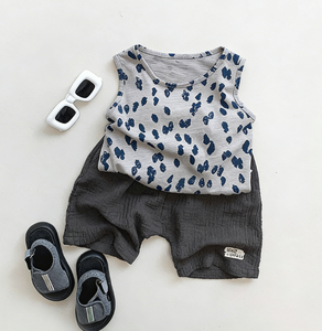 Vêtements d'été 2026 style coréen : <span class=keywords><strong>Gilet</strong></span> à pois rétro personnalisé style forêt pour bébés et enfants (garçons et filles) - Product Image 5