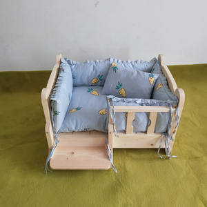 คอกสุนัขไม้เนื้อแข็งพร้อมที่ถอดออกได้และซักได้เฟอร์นิเจอร์สัตว์เลี้ยงสำหรับแมว - Product Image 2