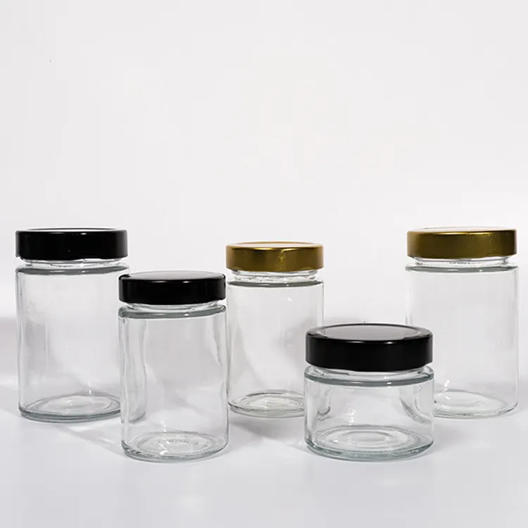 Free Sample 50Ml 100Ml Round Honey Packing Glass Storage Jar With Sticker