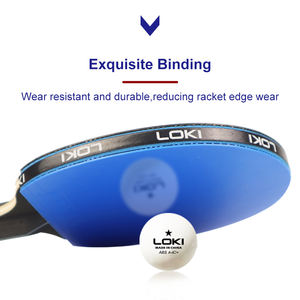 LOKI Raquettes <span class=keywords><strong>de</strong></span> Tennis <span class=keywords><strong>de</strong></span> Table Professionnelles, Ensemble Haute Qualité avec Bois <span class=keywords><strong>de</strong></span> Peuplier Noir Élastique et Revêtements ITTF - Product Image 5