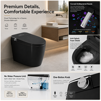 WC intelligent monobloc en céramique avec cuvette carrée, chasse d'eau automatique, siège chauffant, télécommande, toilettes électriques intelligentes pour salle de bain