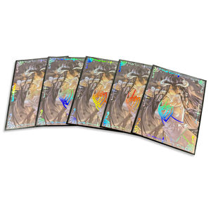 60ct Papier holographique personnalisé Art Overload Albedo Rainbow Foil pour protège-cartes 67x92mm, protège-illustration extérieur brillant - Product Image 5
