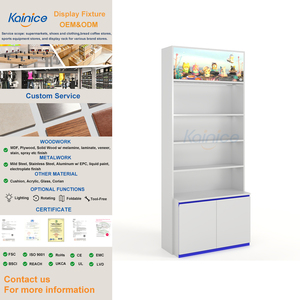 Vitrine d'exposition Kainice en bois sur mesure, robuste et durable, avec éclairage LED, pour jouets animés, idéale pour les échanges de cadeaux et les aires de jeux - Product Image 1