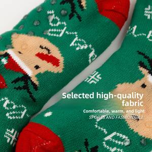 Automne <span class=keywords><strong>hiver</strong></span> femmes épaissi doublé polaire chaussettes de noël tricoté dessin animé sol sommeil tapis maternité chaussettes neige chaussettes - Product Image 4