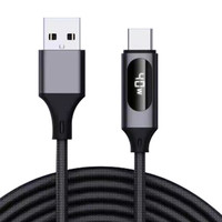 Kabel Data Sinkronisasi USB C Pengisian Cepat Berlapis Nilon dengan Pelindung Anyaman dan Alloy Seng untuk Ponsel, Scanner, dan Kamera