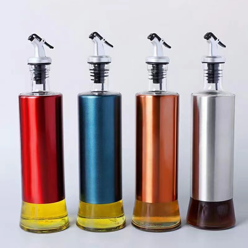 150 ml 300 ml 500 ml Leak-proof Glass Oiler Transparent Glass Bottles For Olive Oil With Stopper