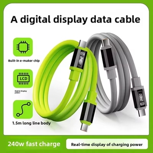 Cavo USB-<span class=keywords><strong>C</strong></span> a USB-<span class=keywords><strong>C</strong></span> da 240W con Display LED, Compatibile con Ricarica Rapida PD 140W/100W per Laptop/Telefono Cellulare - Product Image 2