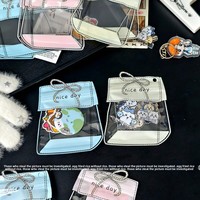 Pochette à fermeture éclair transparente anti-oxydation épaissie, forme classique personnalisée, sac en plastique refermable pour papeterie