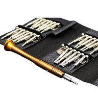 Kit de tournevis de précision miniature 25 en 1 pour téléphone portable, tablette, ordinateur, 24 embouts, outil de réparation DIY, petit ensemble de tournevis magnétiques