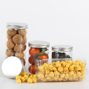 Pet Plastic Bucket 85X250mm Cylinder Food Grade Transparent Airtight Container With Aluminum Lid Large Capacity Jar - Product Image 4