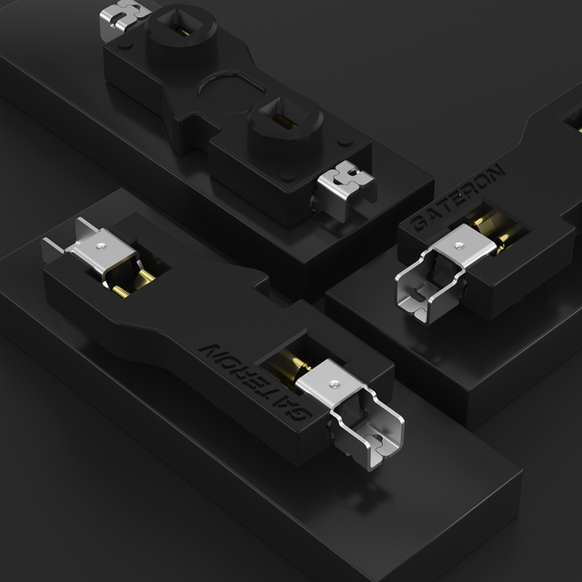 GATERON Customized DIY SMD RGB Gaming Mechanical Keyboard Low Profile Switch Black Hot Swap