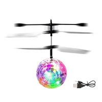 Schwebender Regenbogen-Kristallkugel-Helikopter mit Bienensensor, Flugspielzeug mit Lichteffekten und Einzigartiger Fernbedienung für Kinder
