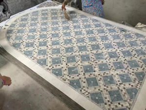 El yapımı Modern tasarım traverten mermer mozaik lüks iç duvar grafik tasarım için sanatsal fresk madalyon 4mm kalınlığı - Product Image 2