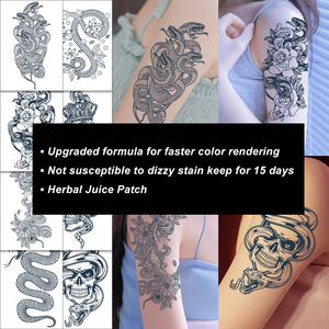 <span class=keywords><strong>Tatuajes</strong></span> Temporales de Serpiente para el Cuerpo, Adhesivos de <span class=keywords><strong>Tatuajes</strong></span> Semipermanentes, Diseño Artístico para Brazos - Product Image 4