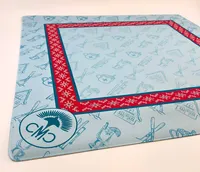 Tapis de club de ski NOUVEAU en gros, motif toile à bordure rouge avec sac de transport, tapis à carreaux