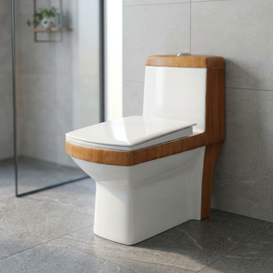 Golden Blue Color Toilet Brown Ceramic Sanitary Ware Floor Mounted Siphonic Flush One Piece Closet - Product Image 6