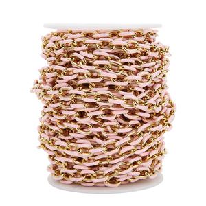 الفولاذ المقاوم للصدأ المينا الأوجه سلسلة طقم مجوهرات ل سلسلة قلادة و سوار جعل - Product Image 5