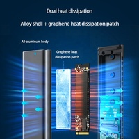 صندوق تخزين محمول سريع ونحيف USB3.2 عالي السرعة 10 جيجابت/ثانية بروتوكول M2 NVMe سعة 200-400 جيجابايت بسرعة قراءة 401-500 ميجابايت/ثانية للكمبيوتر المكتبي