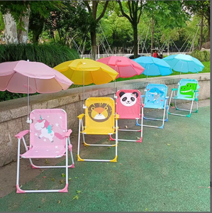 Sedia da Spiaggia per Bambini, Arredo Esterno Portatile Pieghevole con Schienale e Ombrellone, Sgabello per Foto al <span class=keywords><strong>Mare</strong></span> - Product Image 5