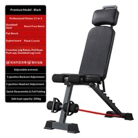 Banc de musculation pliable multifonctionnel en acier allié avec support pour haltères et barres, équipement de fitness pour usage domestique YR-186