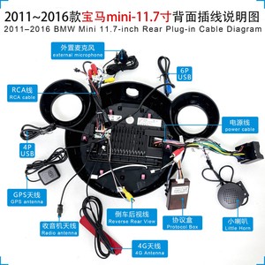 11.7 "Octa-core Android Car Stereo Apple Carplay & Android <span class=keywords><strong>Auto</strong></span> 4 gam LTE Plug & Play GPS 4k hiển thị cho <span class=keywords><strong>mini</strong></span> R60 2011 ~ 2016 - Product Image 6