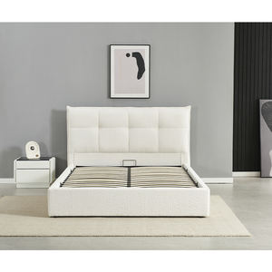 Cama de Lujo Tamaño King, Juego de Muebles de Dormitorio para Hotel, Camas Tapizadas de Lujo, Camas Dobles de Tela, Cama Moderna y Suave - Product Image 2