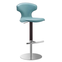 Tabouret de Bar en Acier Inoxydable de Style Nordique Design Minimaliste Moderne Chaise Pivotante Réglable en Hauteur de Luxe pour Bar de Cuisine à Domicile