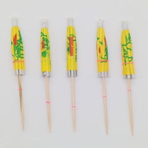 Ombrellini <span class=keywords><strong>per</strong></span> Cocktail in Bambù Ecologici, Stuzzicadenti <span class=keywords><strong>di</strong></span> Alta Qualità in Colori Tropicali Assortiti <span class=keywords><strong>per</strong></span> <span class=keywords><strong>Feste</strong></span> - Product Image 6