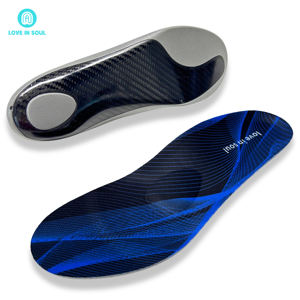 Plantillas de fibra de carbono genuina de alta calidad para aliviar el dolor y plantilla de carbono curva personalizable absorbente de golpes para correr deportivo - Product Image 2