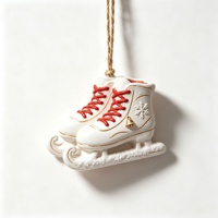 Pendentif en résine en forme de tasse de chocolat chaud et sapin de Noël, ornement vintage à suspendre pour la décoration de la maison et des fêtes