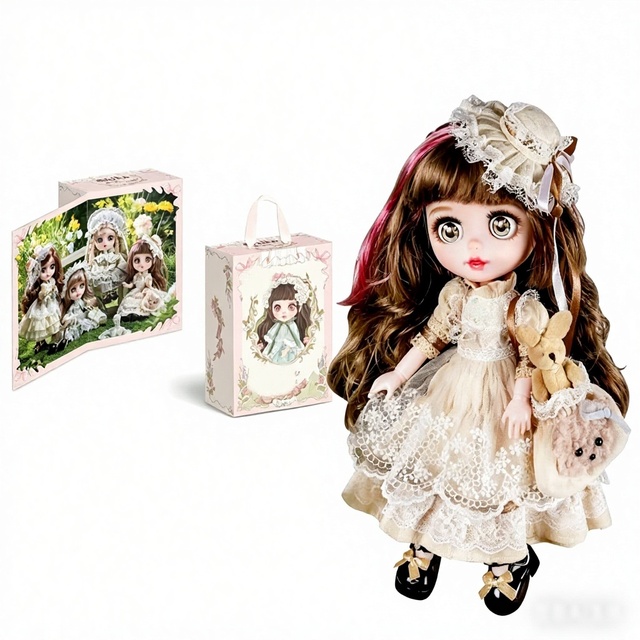 Wholesale Fashion Doll Toys 6-Point Jointed BJD Dolls with Articulated Joints  Children's Birthday Gifts  Suitable for Girls