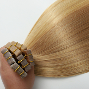 Extensions de cheveux humains à bandes adhésives sans couture de qualité supérieure en gros, blondes, double trame, cheveux indiens bruts, trame à bandes adhésives - Product Image 2