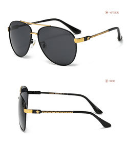 Gafas de Sol Polarizadas de Lujo con Logotipo Personalizado, Lentes de Metal Dorado con Protección UV400 y Fotocromáticas, Gafas de Sol Polarizadas de Marca Clásica - Product Image 6
