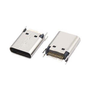 Conector USB 3.1 Tipo C Hembra para PCB con Montaje en Placa, Grosor de 1.0mm, Acero Inoxidable Chapado en Oro - Product Image 4