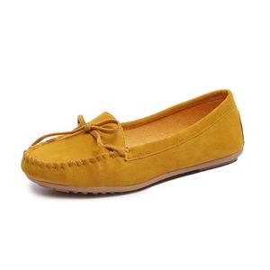 Zapatos Planos con Lazo Estilo Europeo y Americano para Primavera y Otoño, Zapatos de Punta Redonda para Mujeres Embarazadas, Zapatos Grandes - Product Image 5
