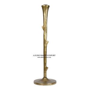 Bougeoir en T fait main en aluminium plaqué or pour le salon, le mariage, la table à manger, centre de table, bougeoir en T de luxe - Product Image 5