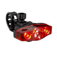 Lampu Depan Sepeda LED 1W Bahan ABS Tahan Air Set 3 Mode Senter Mini Lampu Belakang Sepeda LED Putih Merah Tenaga Baterai