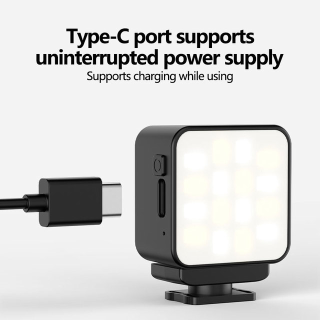 Pocket-Sized Action Video LED Light FD-01 Portable Magnetic Quick-Release Vlog Lamp with Type-C Charging Port
