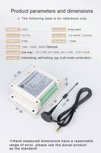 433mhz ac 220v 8ch z-גל אלחוטי ערכת הפעלה מרחוק מתג הפעלה מתג אור אלחוטי - Product Image 6