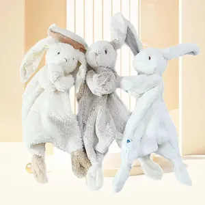 Adorabile coniglietto di sicurezza per neonati fatto a mano lenire la coperta del piumino del bambino Super morbido coniglietto coniglietto Doudou