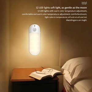 Rechargeable Motion Sensor Lamp <b>LED</b> Night <b>Light</b> for Camping Corridor Bedside Cabinet - Product Image 1