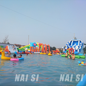 Tùy chỉnh sân chơi ngoài trời hồ bơi <span class=keywords><strong>Inflatable</strong></span> voi trượt nước với hồ bơi thương mại cho trẻ em - Product Image 4