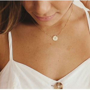 Collier personnalisé en acier inoxydable avec pendentif disque de 13 mm gravé, symbole gestuel : Croix, Doigt en l'air, <span class=keywords><strong>Okay</strong></span>, Shaka, Nope, High Five - Product Image 3