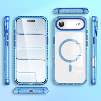 Coque de protection magnétique transparente antichoc anti-jaunissement avec airbag pour Apple iPhone 17 Pro Max 16 Pro Max 15 Pro 14 Plus