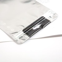 Sacs d'emballage refermables personnalisables en aluminium argenté et Mylar, imprimés par gravure, résistants à l'humidité, pour étuis de téléphone portable et chargeurs