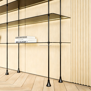 Étagères de rangement, présentoir, style moderne minimaliste, luxe, modulaire, cadre en métal aluminium personnalisé avec système <span class=keywords><strong>d</strong></span>'éclairage pour salon - Product Image 4